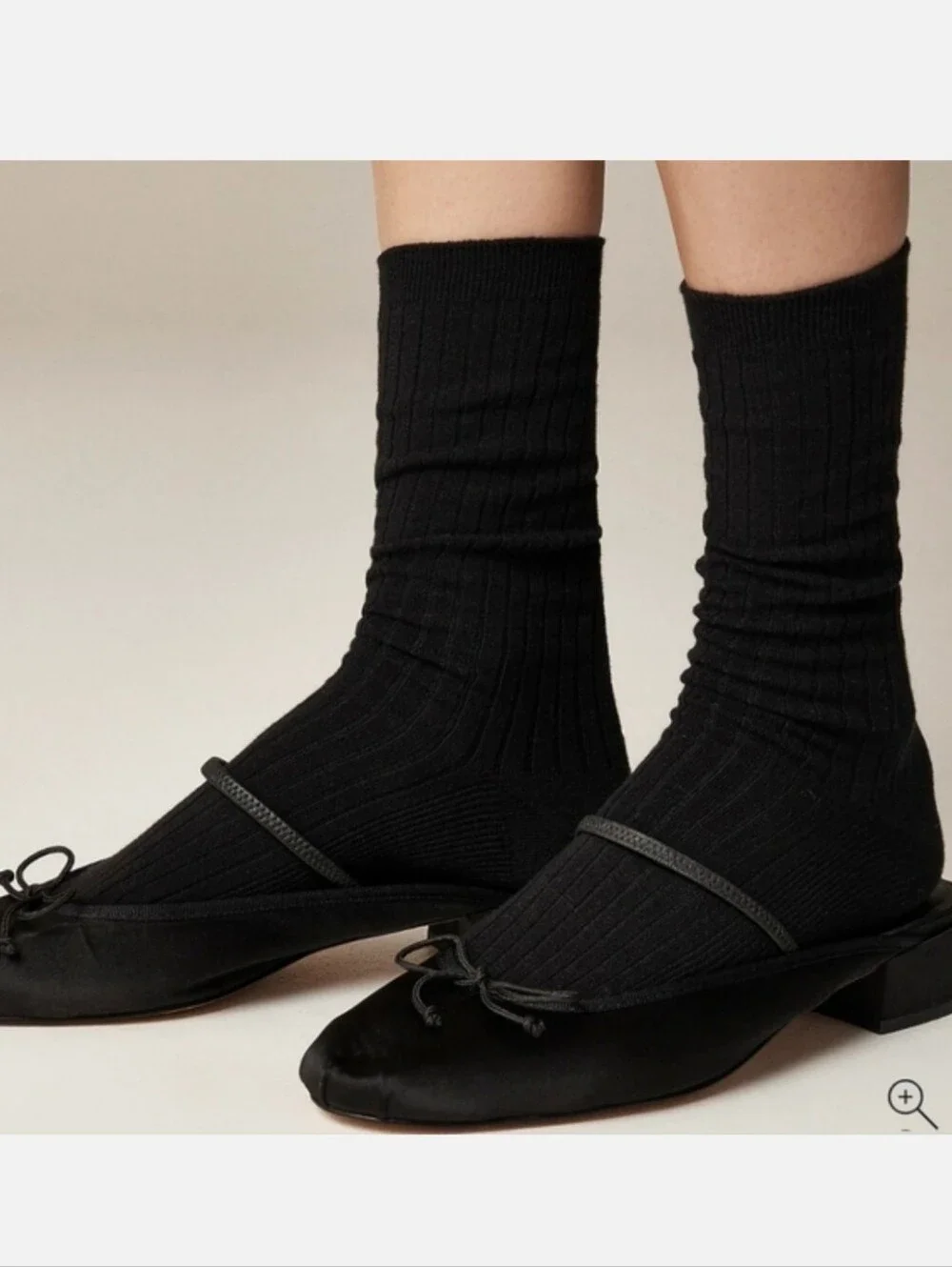 J. Crew Silky Ribbed Trouser Socks - 3 pair - Navy, Black, Ivory
